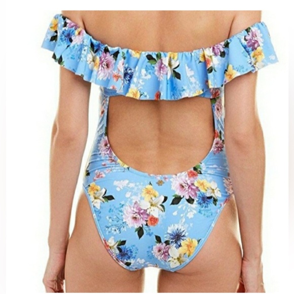 Nanette Lepore Monaco Bouquet Seductress One-Piece
Swimsuit Blue New With Tags - Picture 7 of 9